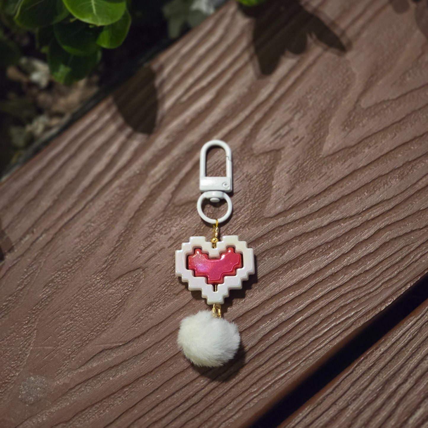 Pixel Heart Charm
