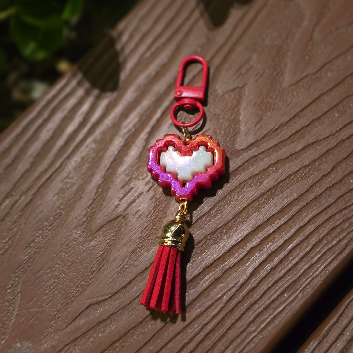 Pixel Heart Charm